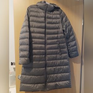 UNIQLO Ultra Light Down Long Coat in Taupe size L